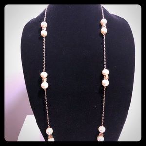 J.Crew Long Pearl Necklace